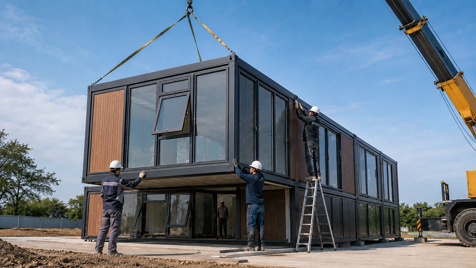Asistencia de instalacion para montaje de casa modular