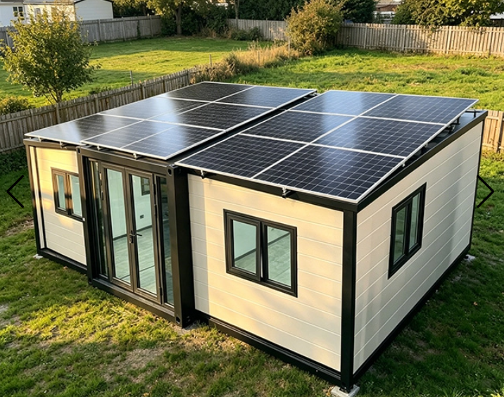 Casa contenedor con sistema fotovoltaico