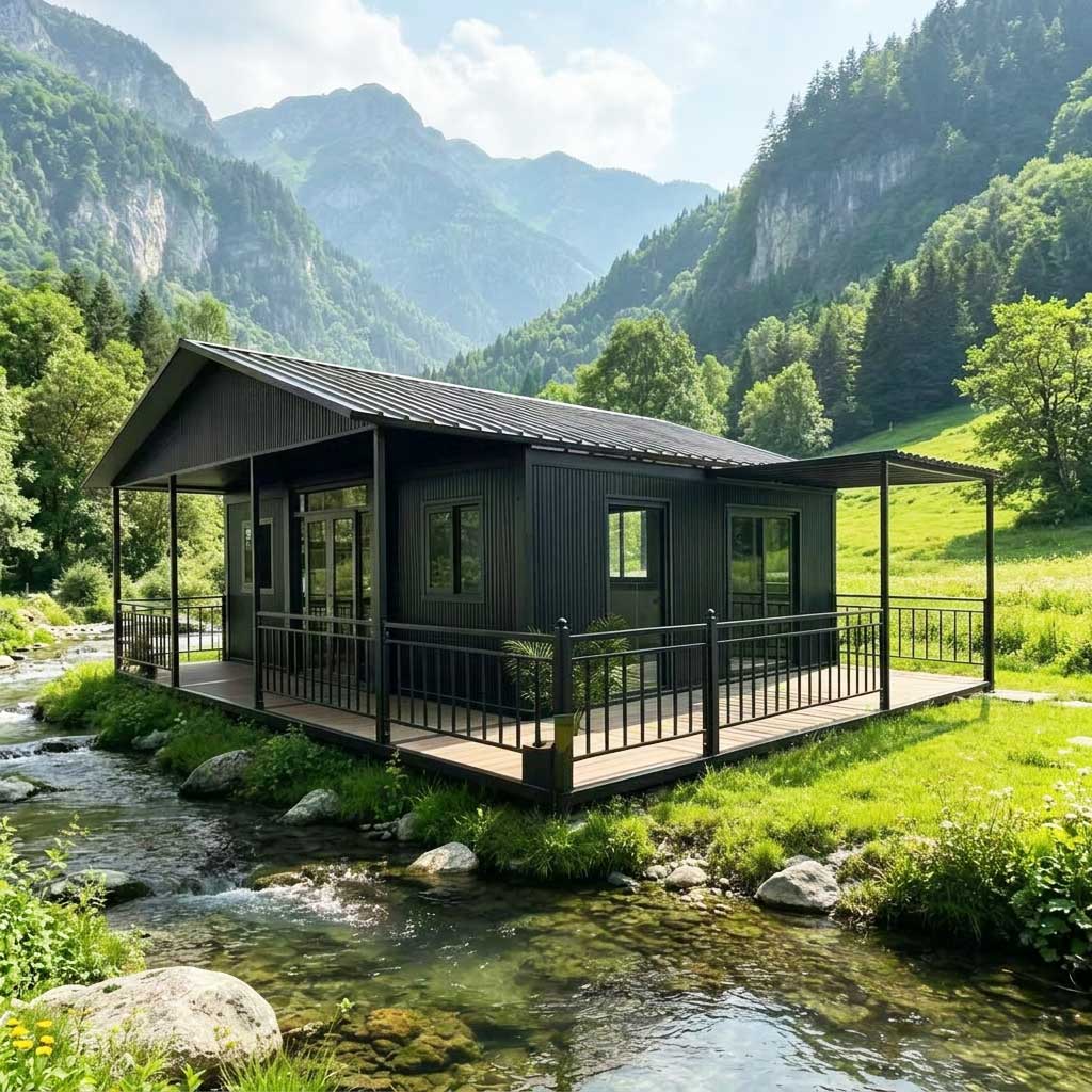 Casa contenedor con techo est&aacute;ndar