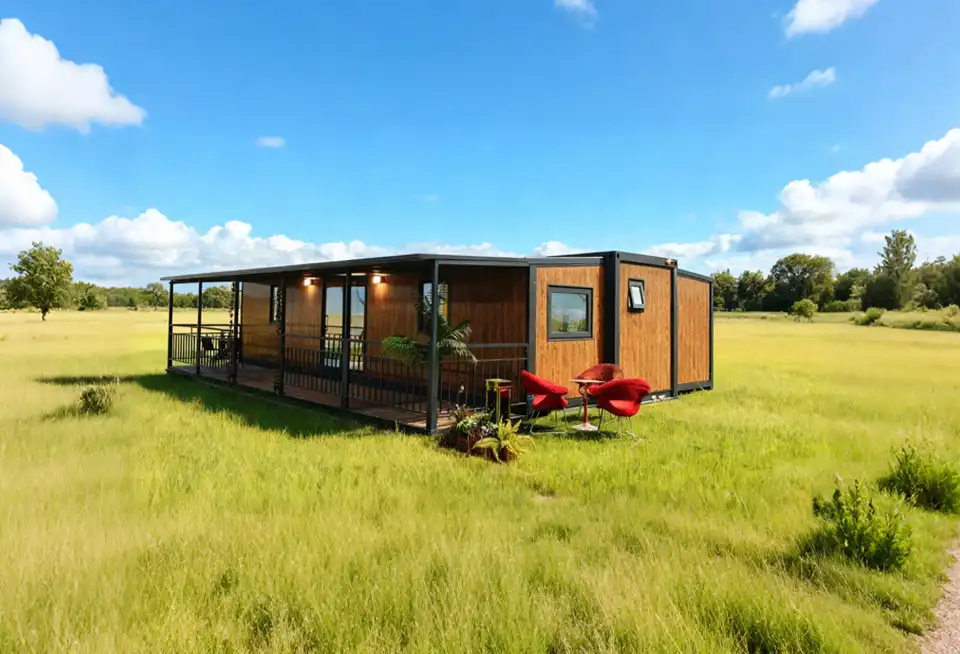 Casa contenedor con techo estandar